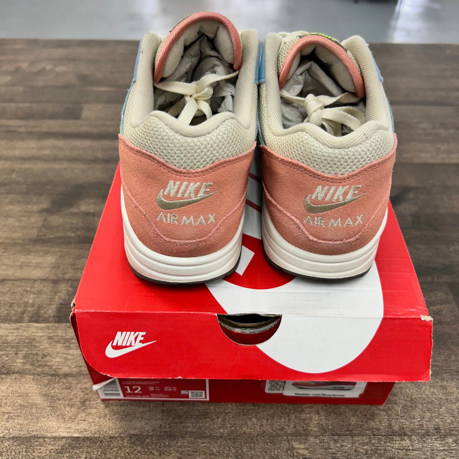 Light Madder Root Worn Blue Air Max 1 (USED)