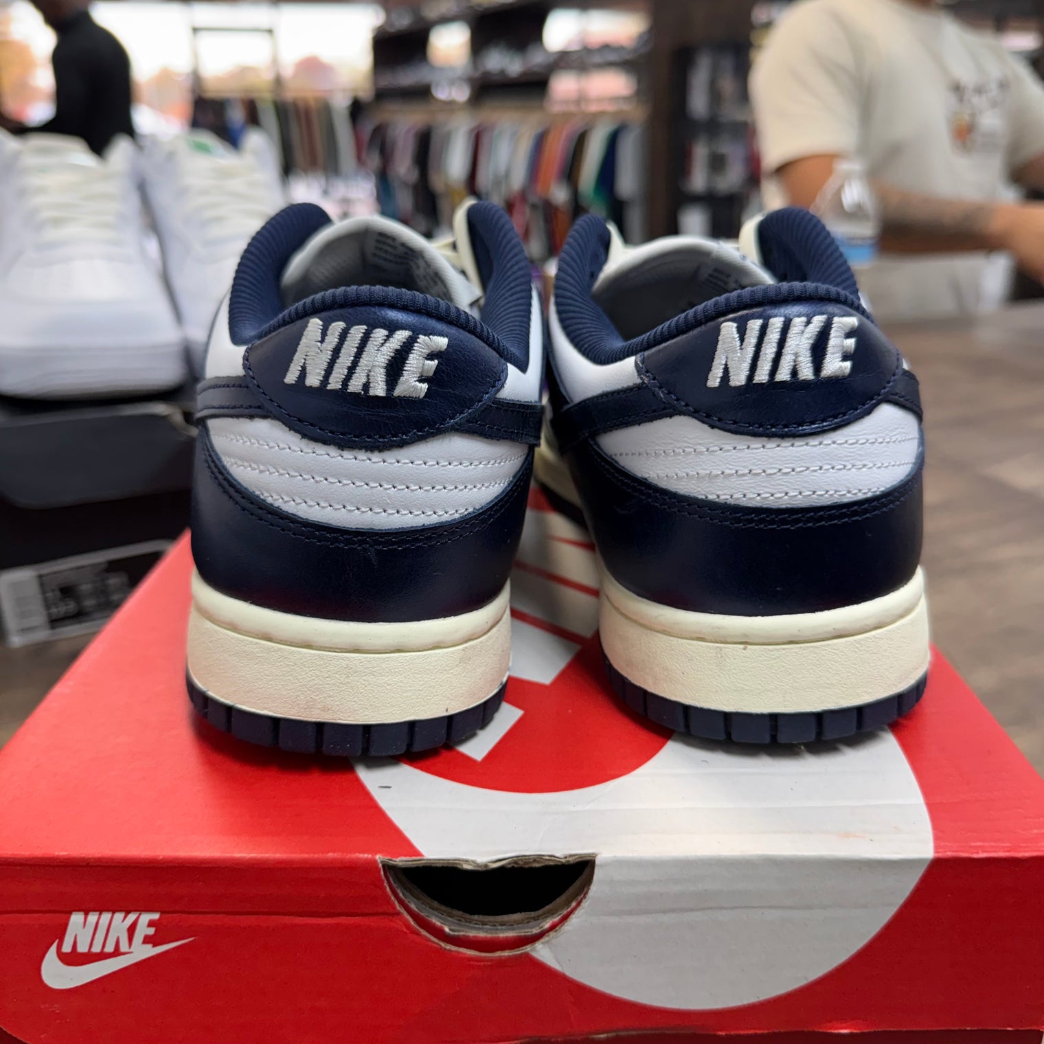 Vintage Navy Nike Dunk Low PRM (W) (USED)