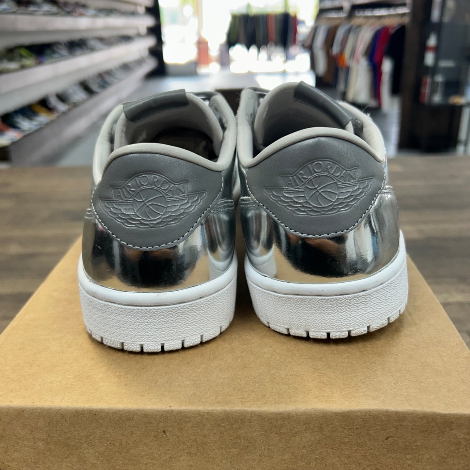 Pinnacle Metallic Silver Chrome Jordan 1 Low OG (USED, No Box)