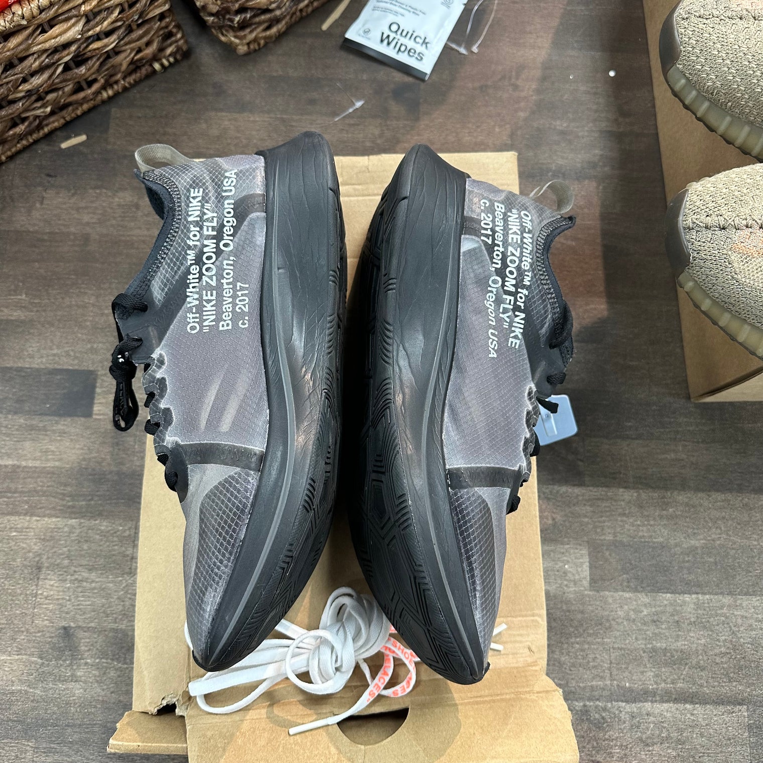 Nike Zoom Fly Off-White Black Silver (US 9) (USED)