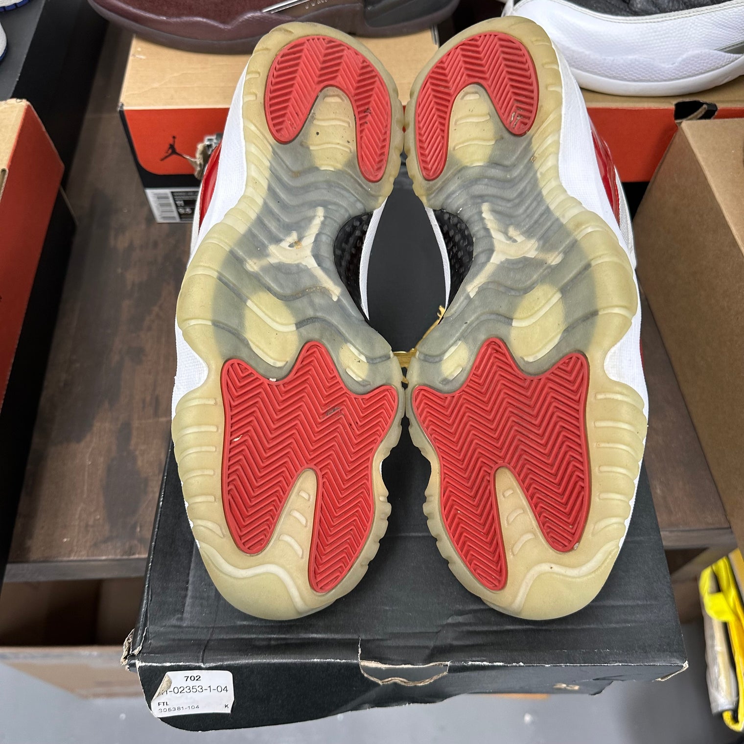 Cherry Jordan 11 Low (USED, Replacement Box)