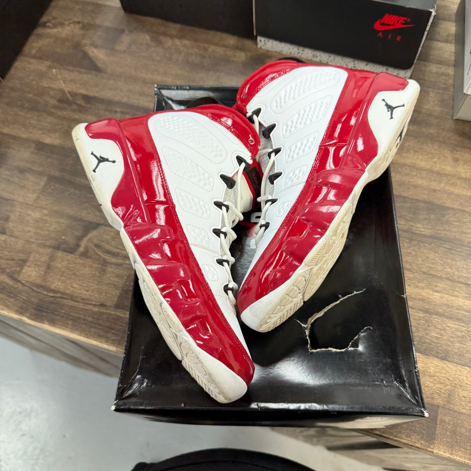 White Gym Red Jordan 9 Retro (USED)