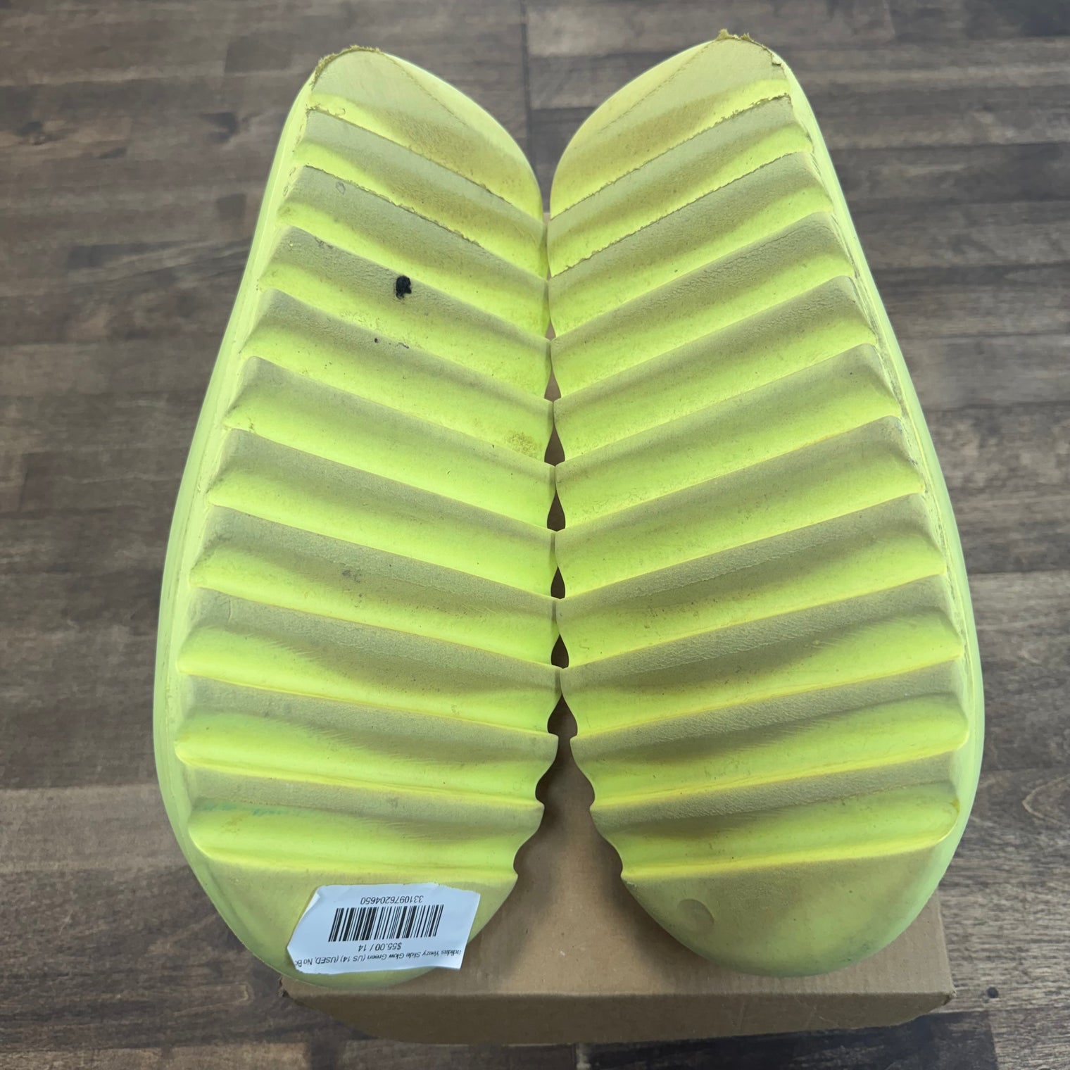 adidas Yeezy Slide Glow Green (US 14) (USED, No Box)