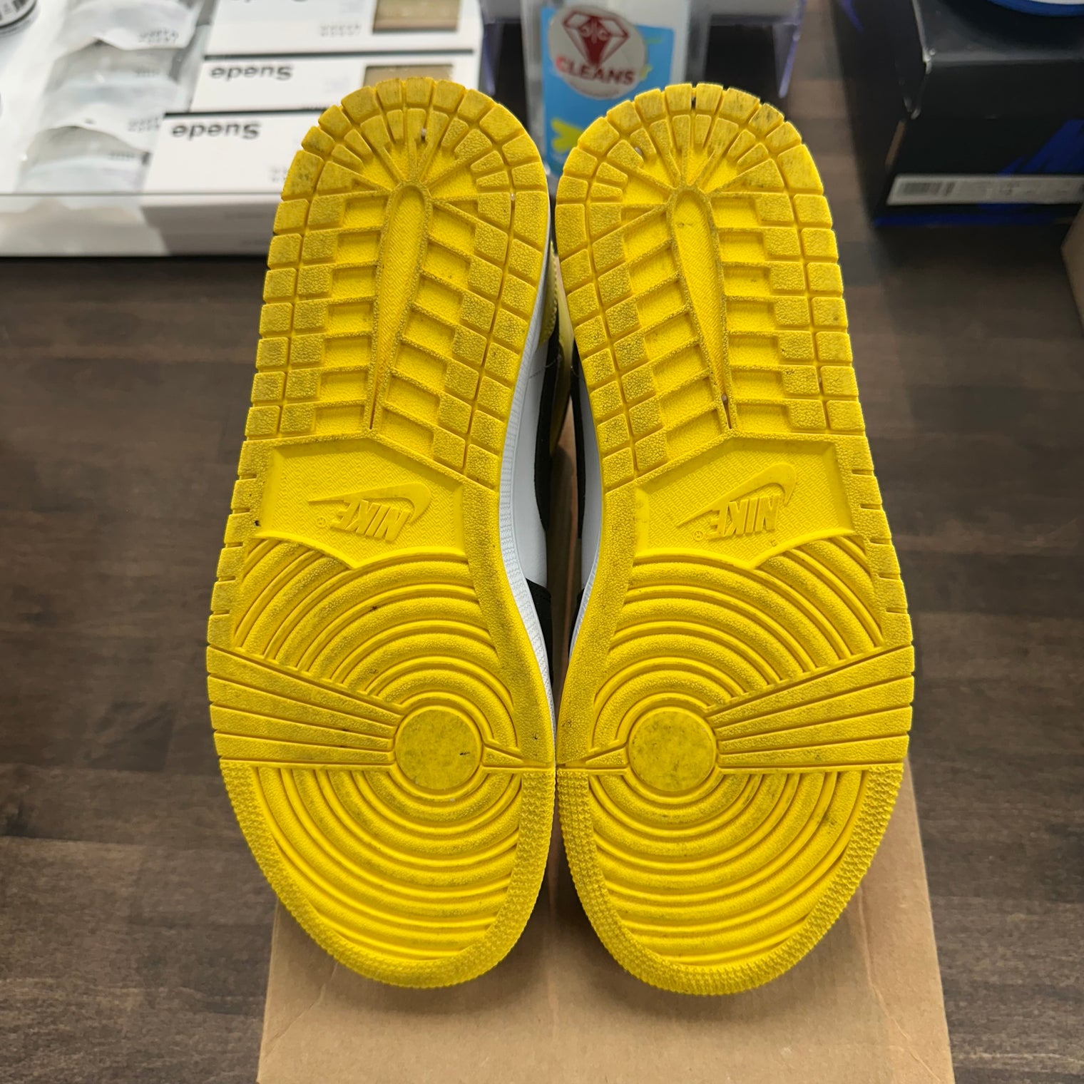 Air Jordan 1 Mid Yellow Toe Black (USED, No Box)