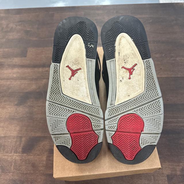 Black Canvas Jordan 4 Retro (USED,NO BOX)