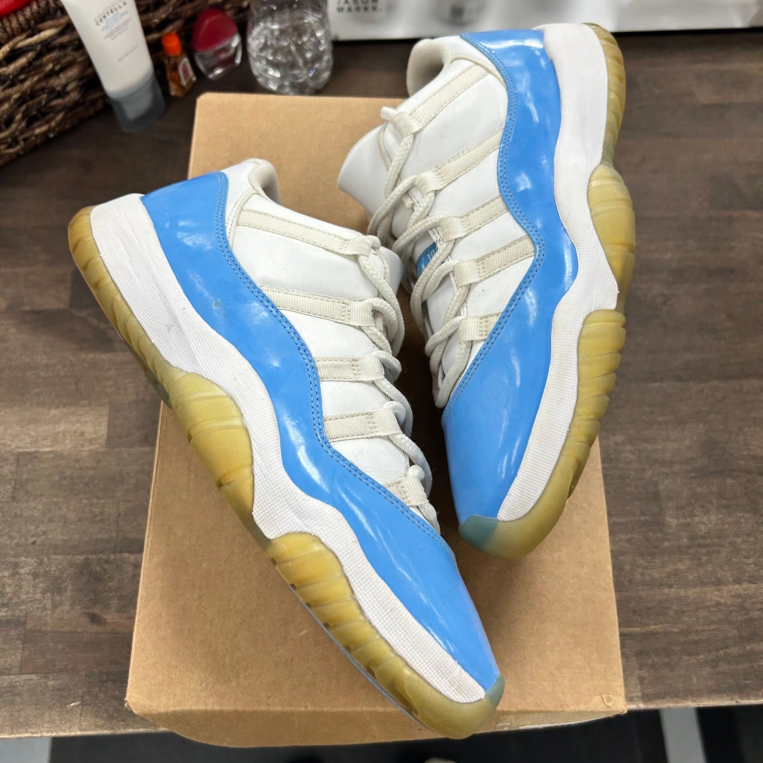 UNC University Blue Jordan 11 Low (USED, No Box)