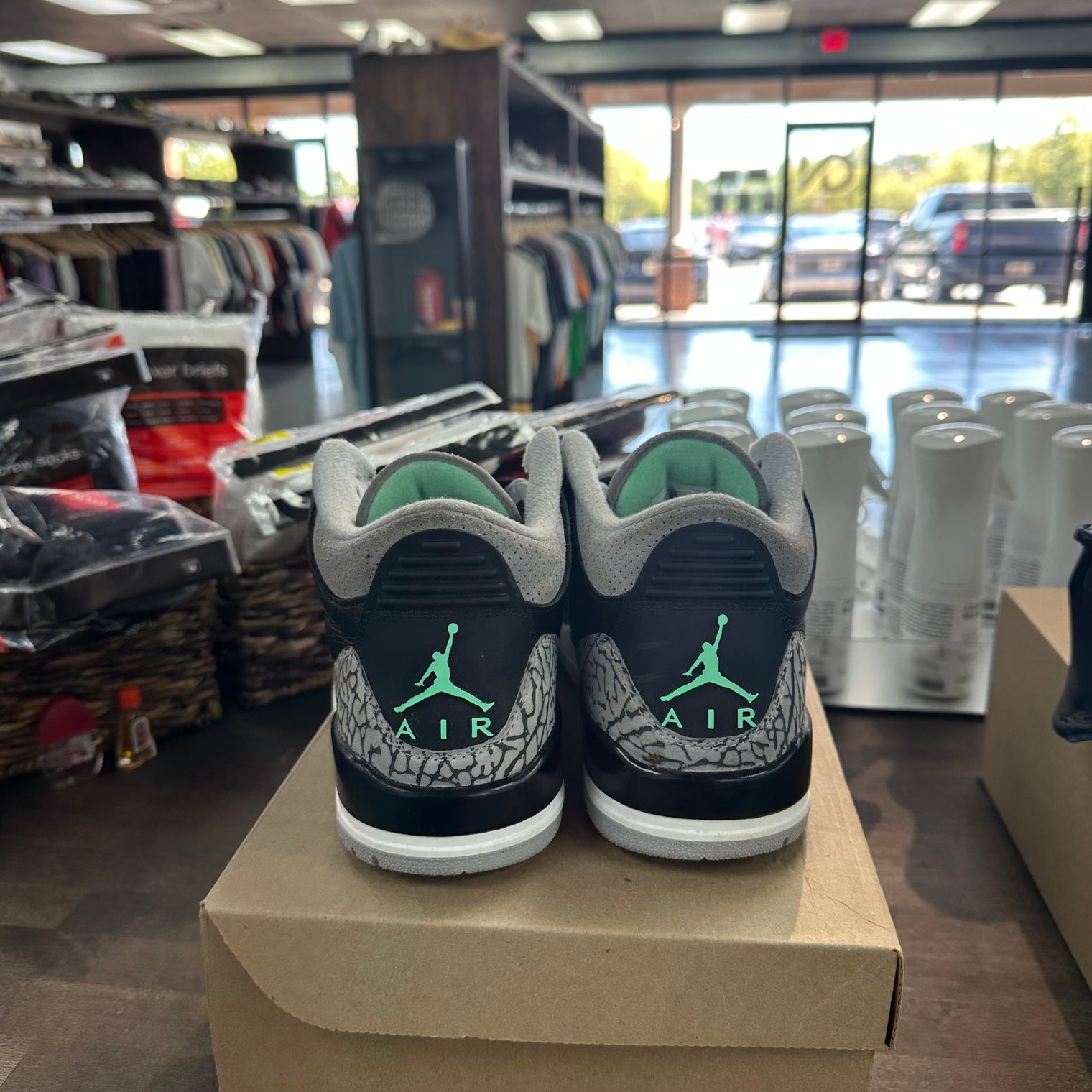 Green Glow Jordan 3 Retro (USED, No Box)