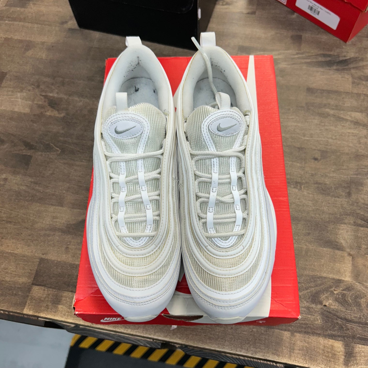 Triple White Gum Wolf Grey Nike Air Max 97 (USED)
