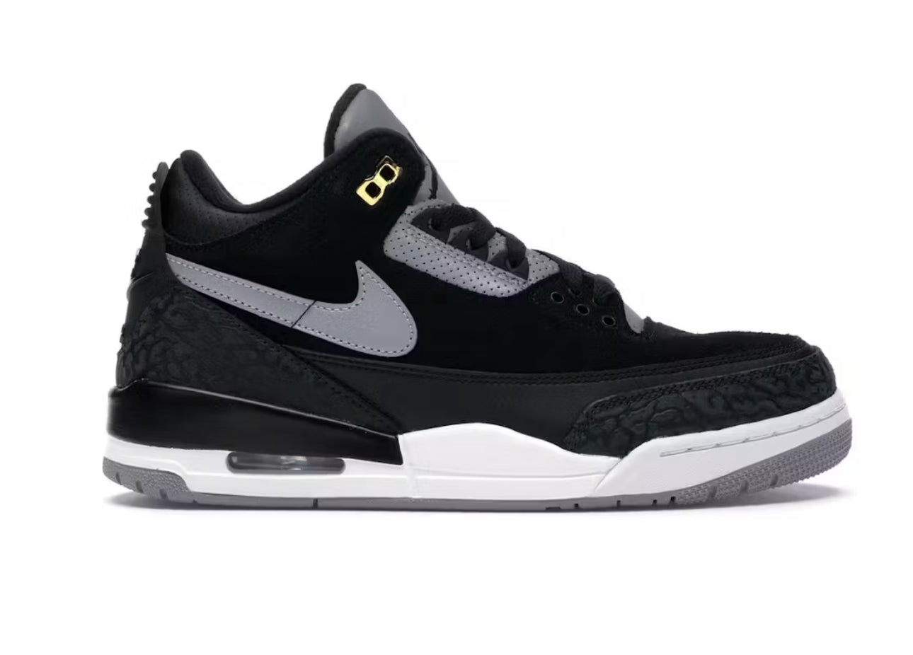 Tinker Jordan 3 Black Cement Gold