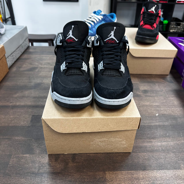 Black Canvas Jordan 4 (USED,NO BOX)