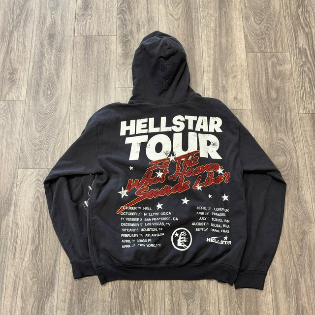 Hellstar Records Hoodie Vintage Grey