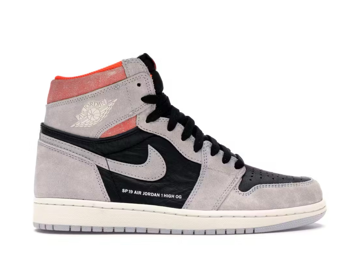 Neutral Grey Hyper Crimson Jordan 1 Retro High (No Box)