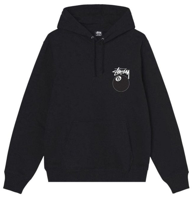 8 Ball Stussy Hoodie Black
