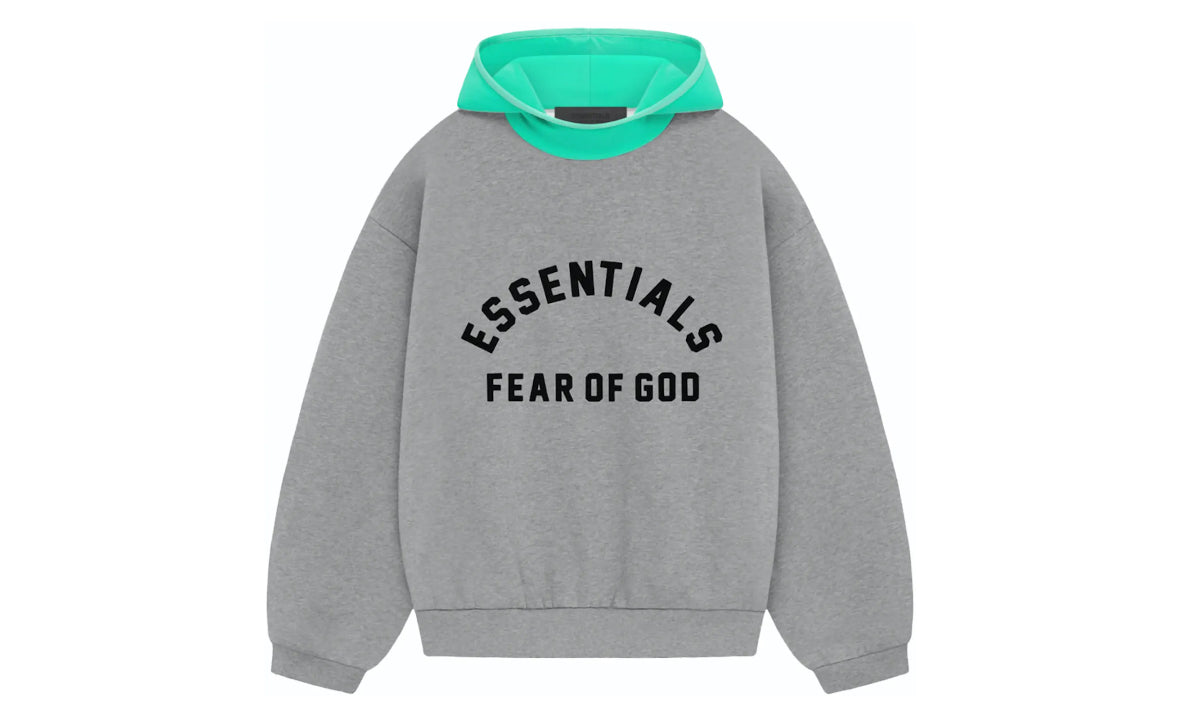 Essentials Fleece Hoodie Nylon Dark Oatmeal/Mint Leak