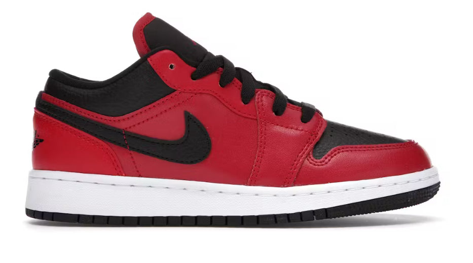 (GS) Gym Red Black Pebbled Jordan 1 Low