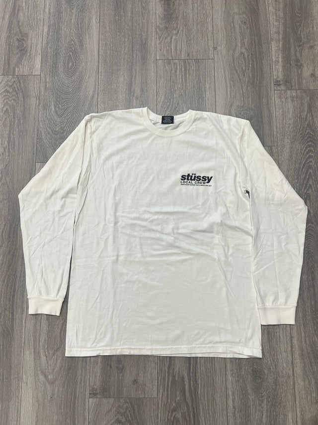 Stussy L/S Tee Local Crew Tee White