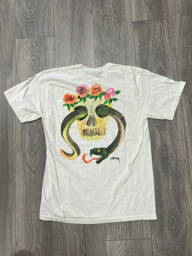 Stussy Skull Tee White