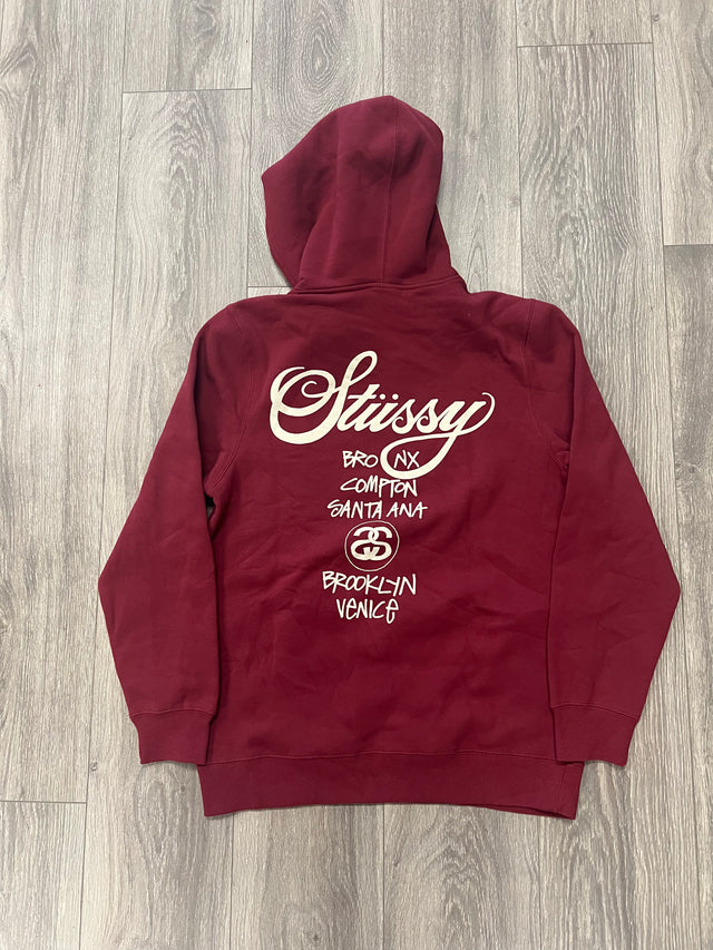 Stussy Hoodie Maroon