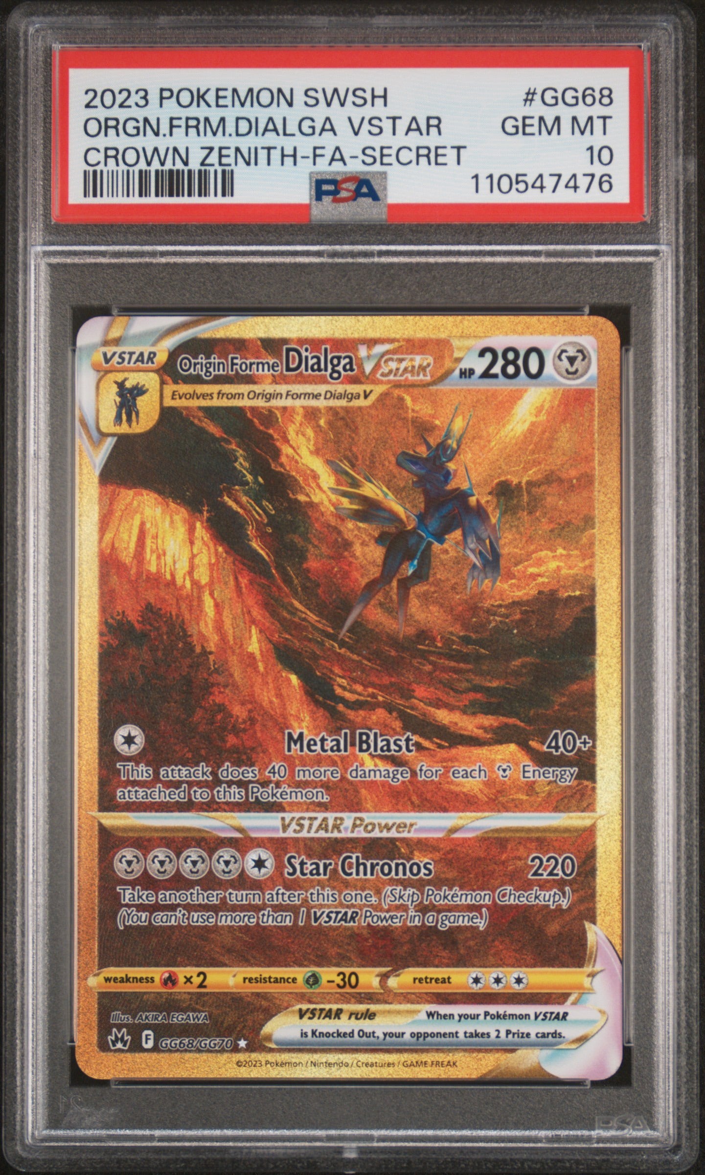 PSA 10 | Pokemon TCG Origin Forme Dialga VSTAR #GG68/GG70 Crown Zenith