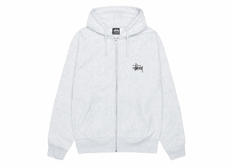 Stussy Basic Stussy Zip Hoodie Ash Heather