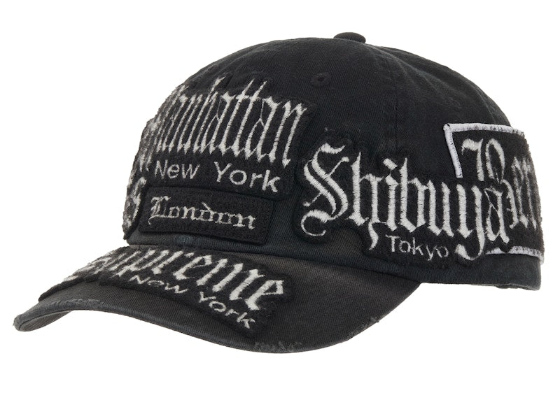 Supreme City Patches 6-Panel Hat Black