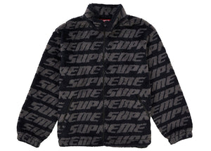 Supreme Repeat Jacquard Fleece Jacket Black