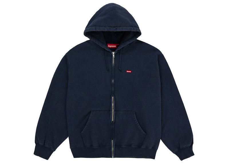 Supreme Small Box Zip Up Hooded Sweatshirt (FW26) Navy
