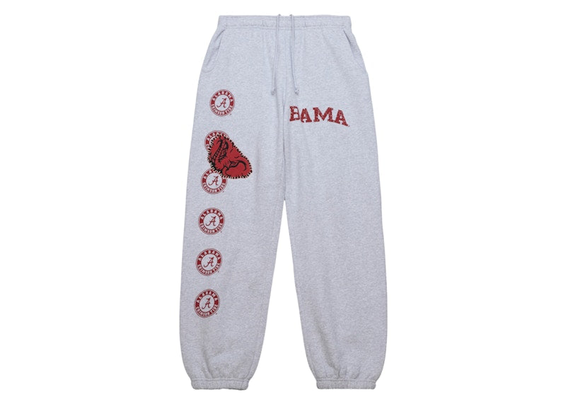 Travis Scott x Mitchell & Ness Alabama Crimson Tide Classic Sweatpants Gray