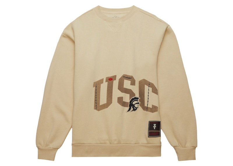 Travis Scott x Mitchell & Ness USC Trojans Pullover Sweatshirt Tan