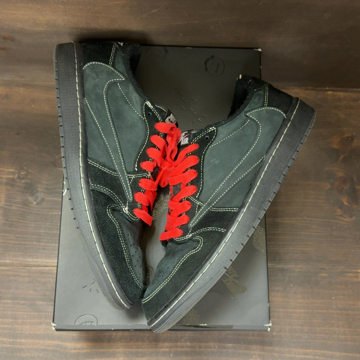 Jordan 1 Retro Low OG SP Travis Scott Black Phantom Size 10.5 (Pre-Owned)
