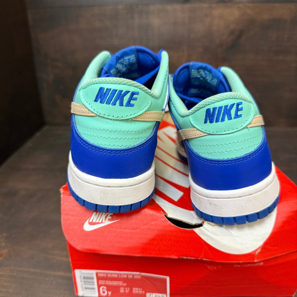 Nike Dunk Low Salmon Toe (GS) Size 6Y (Pre-Owned) - Image 5