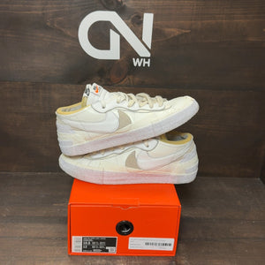 Nike Blazer Low sacai White Patent Leather Size 10.5 (Pre-Owned) - front