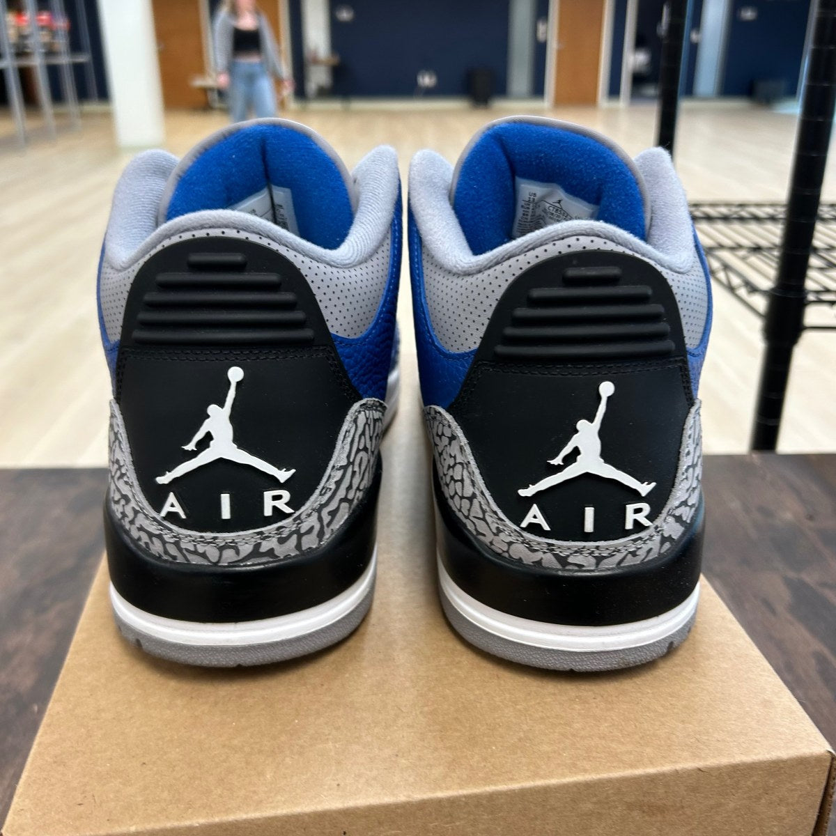 Jordan 3 Retro Varsity Royal Cement Size 13 (Pre-Owned) - Image 4