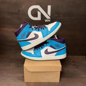 Jordan 1 Mid Hornets Size 12 (Pre-Owned) - Image 1