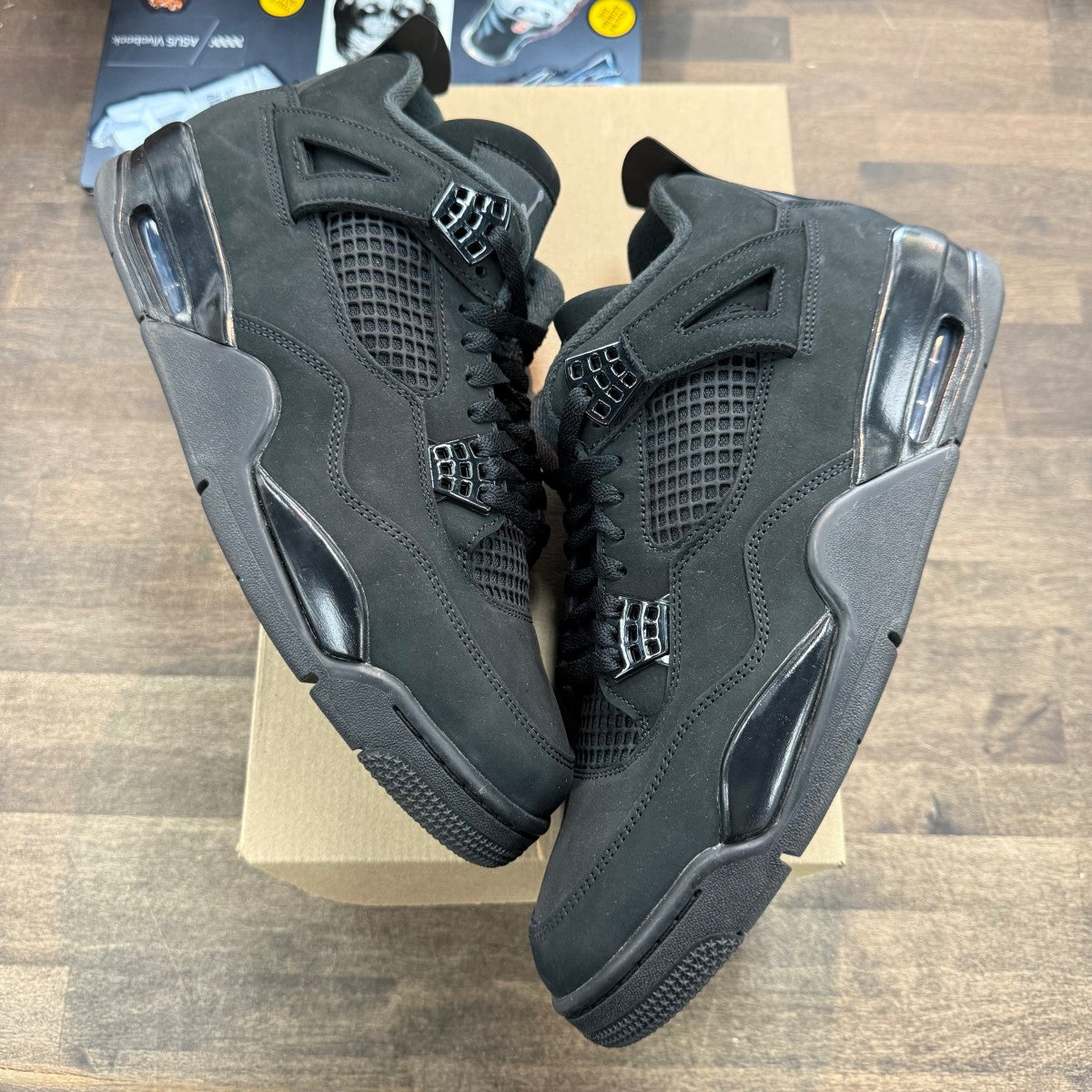 Jordan 4 Retro Black Cat (2025) Size 12 (Pre-Owned) - Image 1