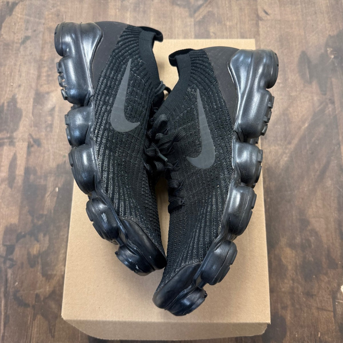Nike Air VaporMax Flyknit 3.0 Triple Black Size 11.5 (Pre-Owned) - Image 1