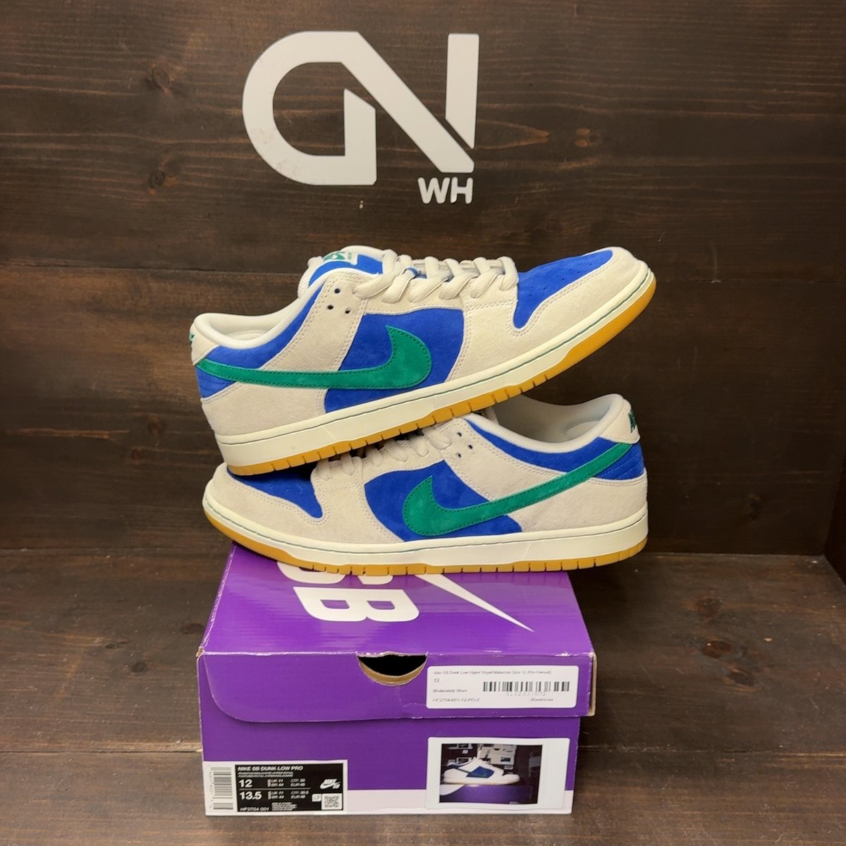 Nike SB Dunk Low Hyper Royal Malachite Size 12 (Pre-Owned) - front