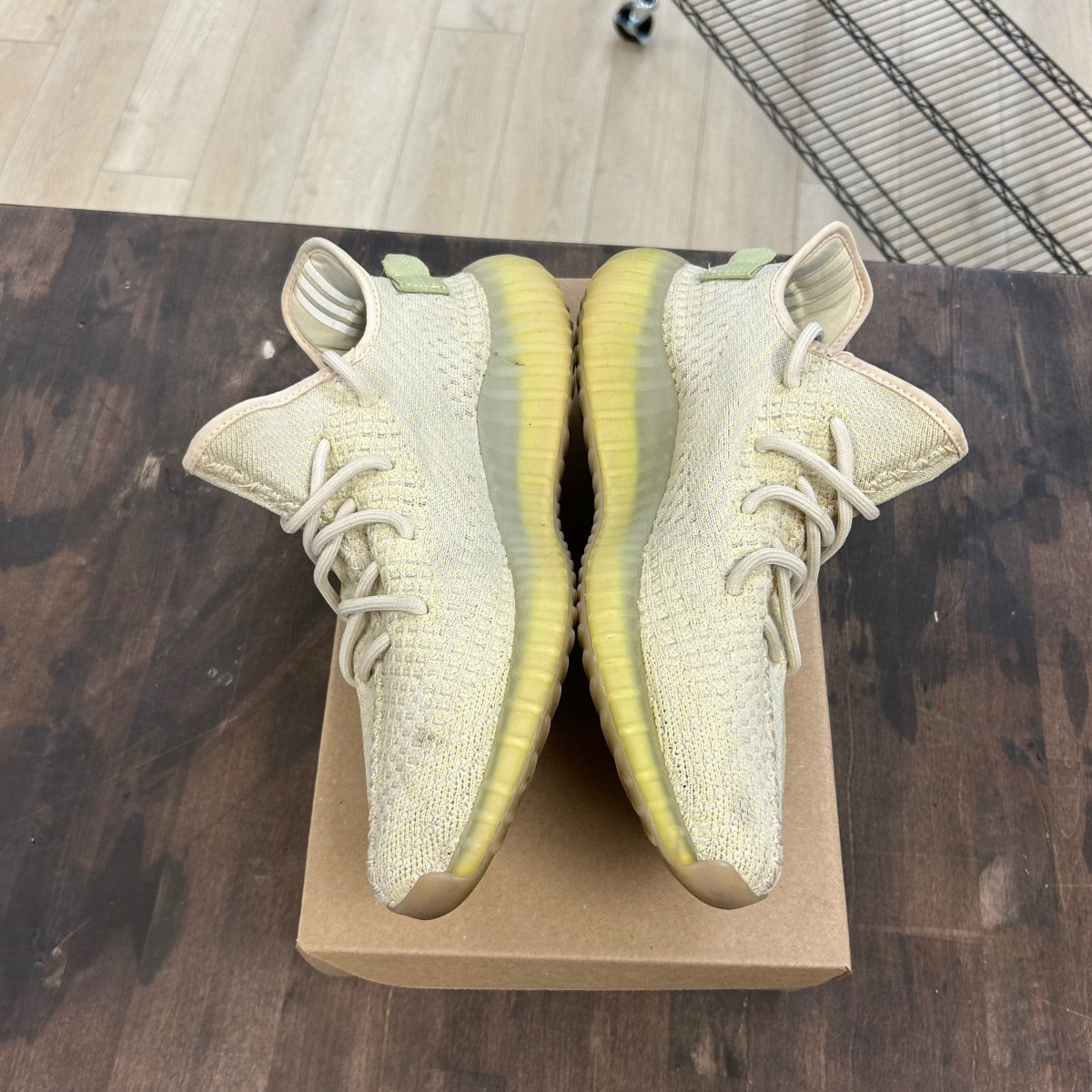 adidas Yeezy Boost 350 V2 Flax Size 10 (Pre-Owned) - Image 3