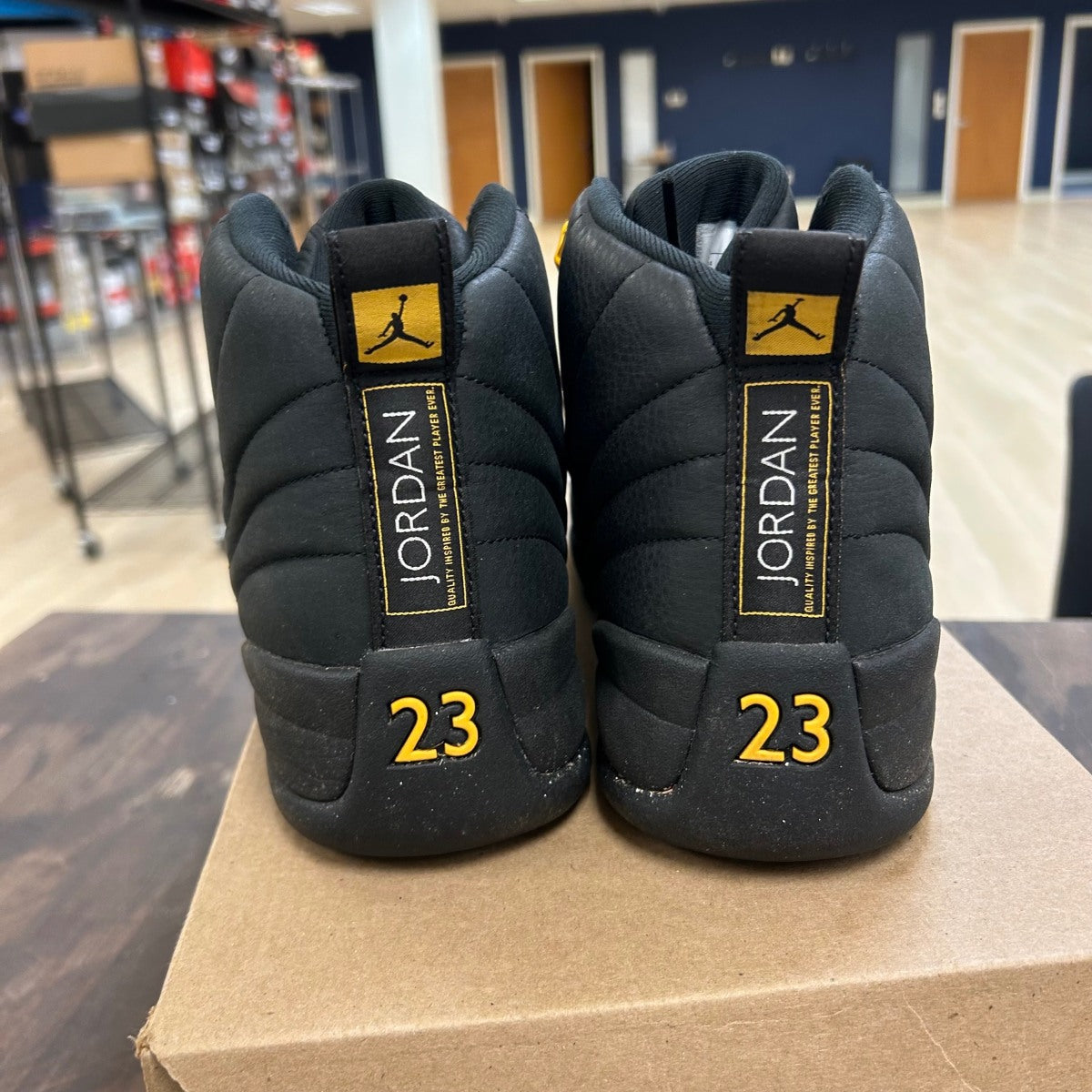 Jordan 12 Retro Black Taxi Size 10 (Pre-Owned) - Image 4