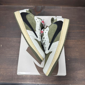 Jordan 1 Retro Low OG SP Travis Scott Medium Olive Size 9 (Pre-Owned) - back