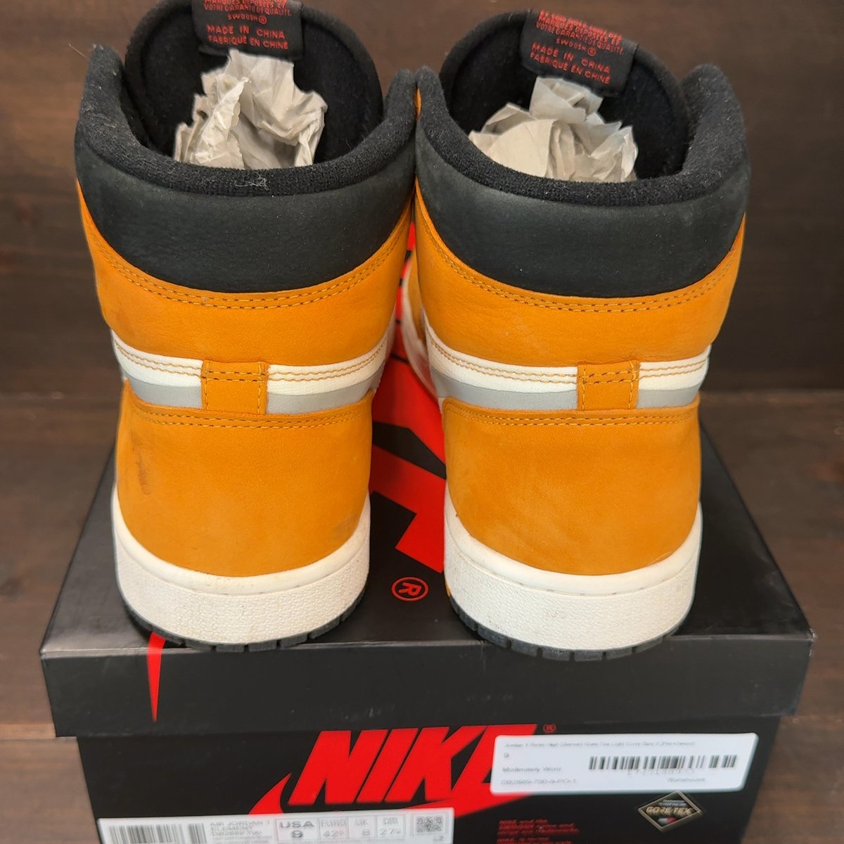 Jordan 1 Retro High Element Gore-Tex Light Curry Size 9 (Pre-Owned) - aux
