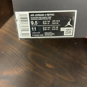 Jordan 4 Retro Bred Reimagined Size 9.5 (Pre-Owned) - aux
