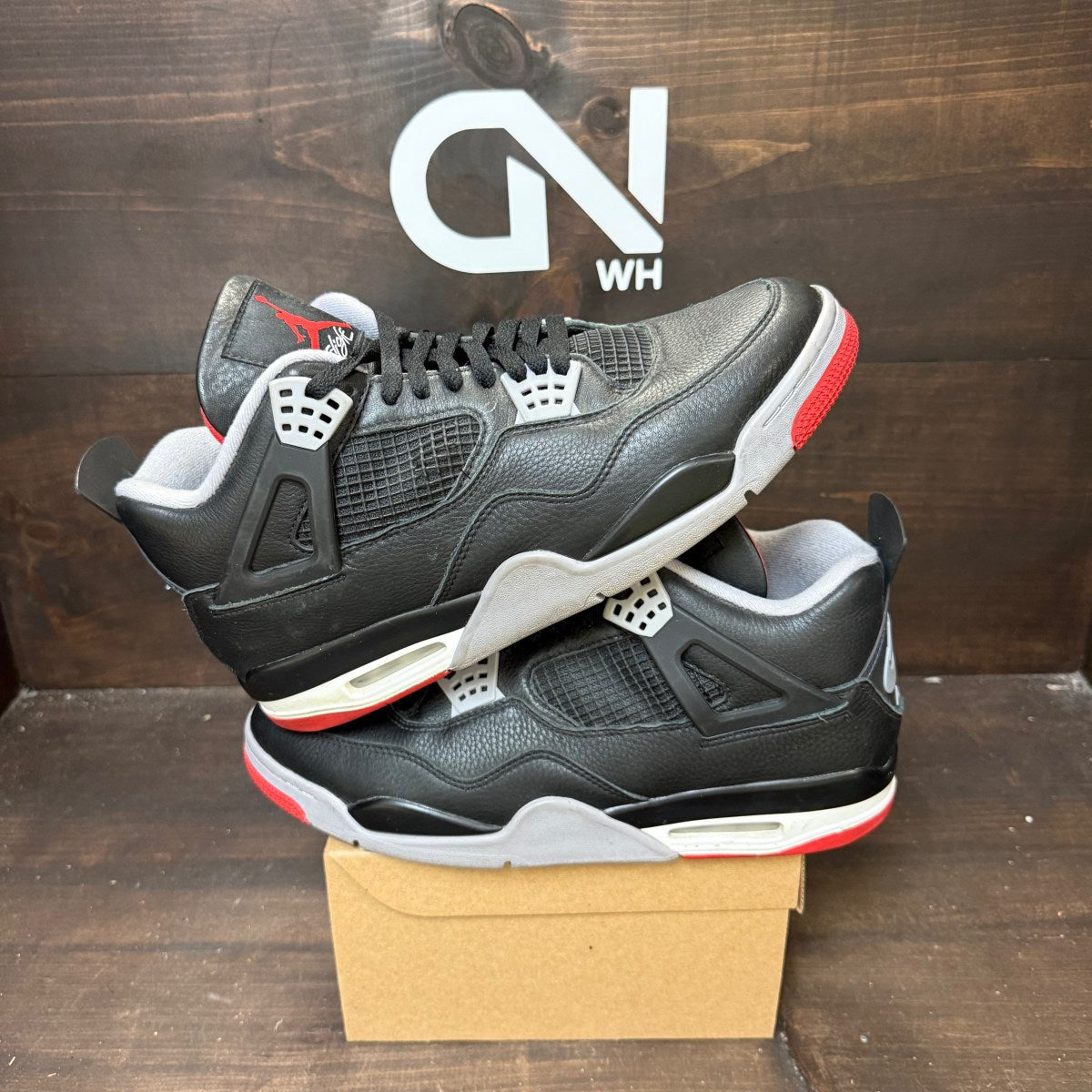 Jordan 4 Retro Bred Reimagined Size 13 (Pre-Owned) - Image 1