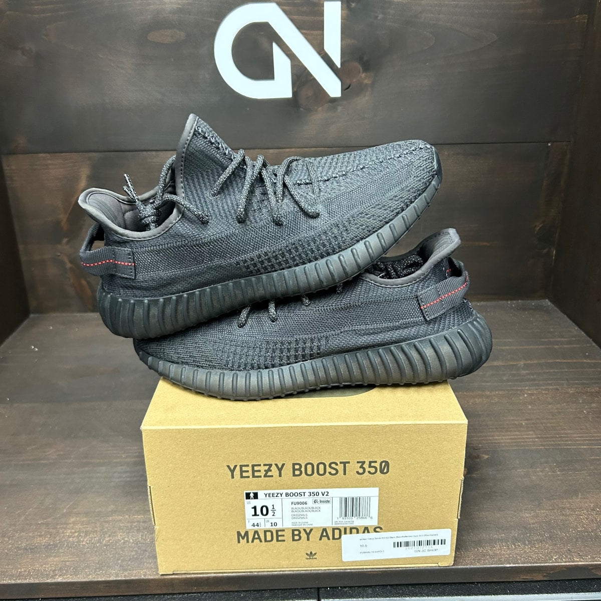 adidas Yeezy Boost 350 V2 Black (Non-Reflective) Size 10.5 (Pre-Owned) - Image 1