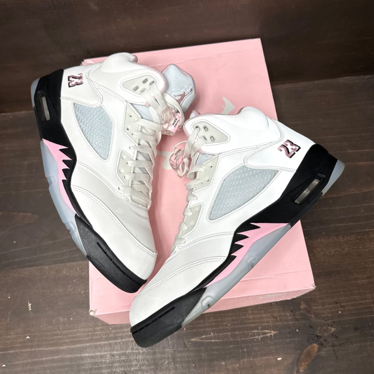 Jordan 5 Retro Medium Soft Pink Size 11 (Pre-Owned) - tag