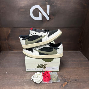 Jordan 1 Retro Low OG SP Travis Scott Olive (Women's) Size 11.5W (Pre-Owned) - front