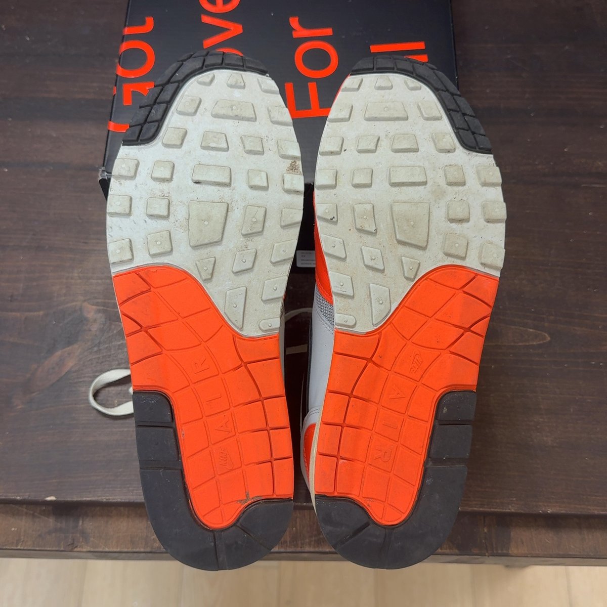 Nike Air Max 1 Patta Waves Hyper Crimson Pure Platinum (With Bracelet) Size 12 (Pre-Owned) - aux