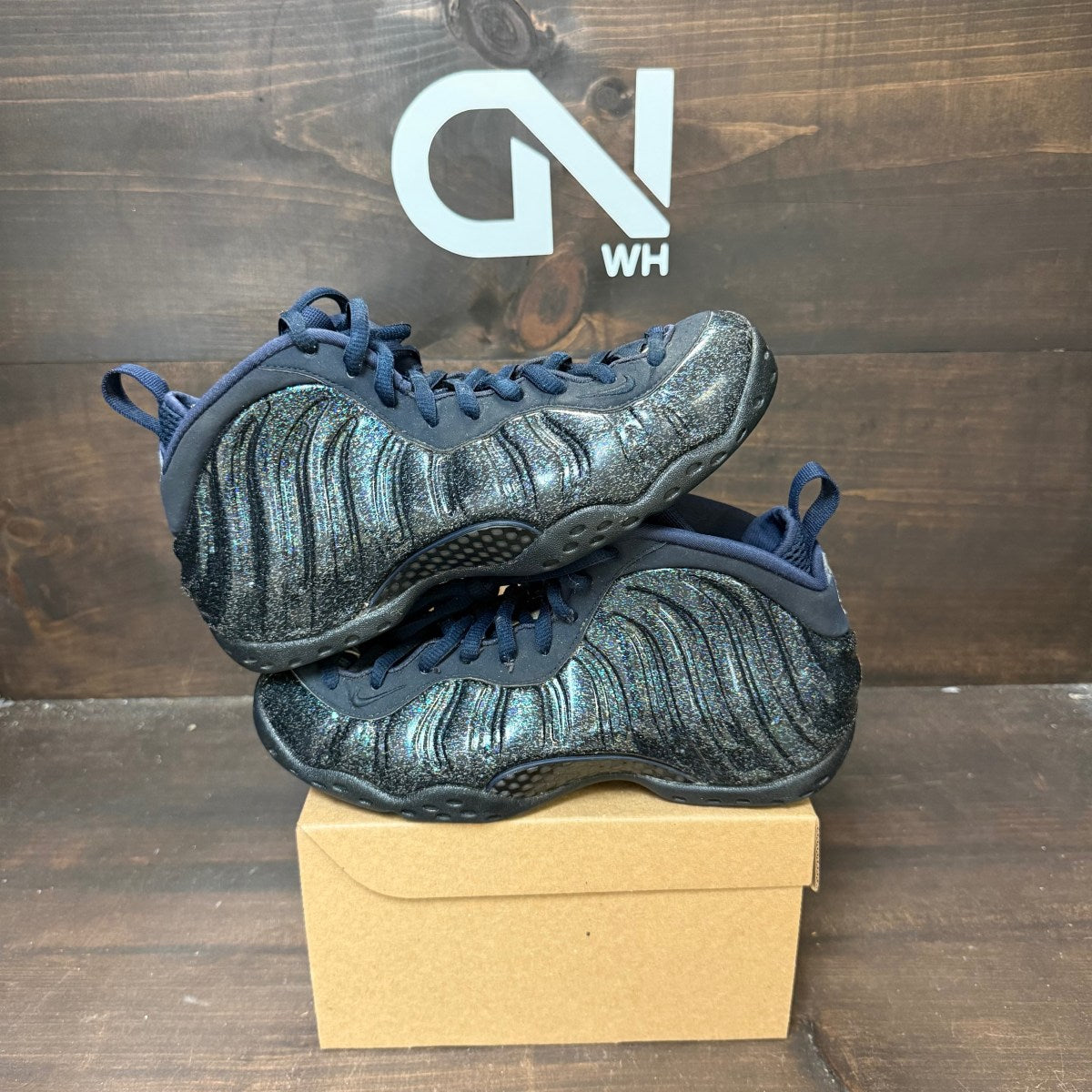 Nike Air Foamposite One Obsidian Glitter (Women's) Size 8.5W (Pre-Owned) - Image 1