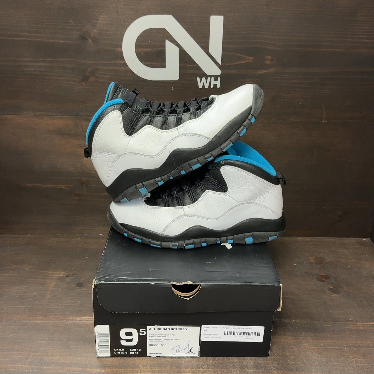 Jordan 10 Retro Powder (2014) Size 9.5 (Pre-Owned) - front