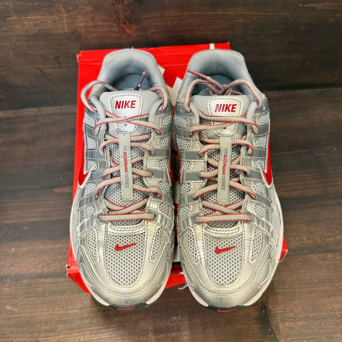 Nike P-6000 Metalic Silver Cool Red (GS) - Image 2